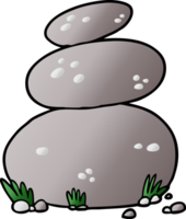 cartoon large stacked stones png