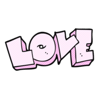 hand drawn cartoon love sign png