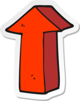 sticker of a cartoon arrow png