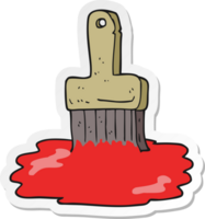 sticker of a cartoon paint brush png