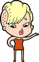 cartoon surprised girl png