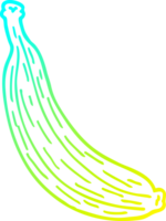 cold gradient line drawing of a cartoon yellow banana png