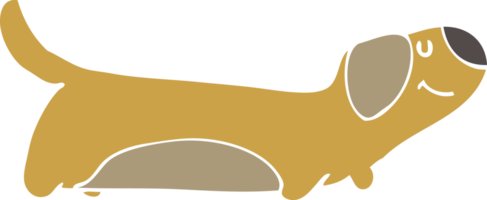 chien de dessin animé de style plat couleur png