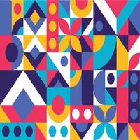 Abstract geometric shapes colorful vector