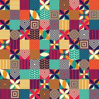 Colorful geometric mosaic tile background vector