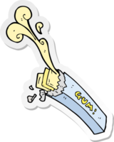 sticker of a cartoon chewing gum png