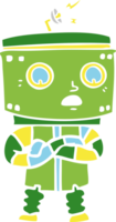 flat color style cartoon robot png