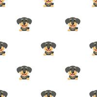 Cartoon character cute dog seamless pattern background vector
