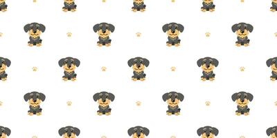 Cartoon character cute dog seamless pattern background vector