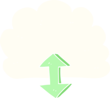 flat color illustration of digital cloud png