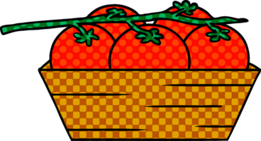 hand drawn cartoon doodle of a box of tomatoes png