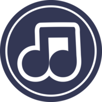 musical note circular icon symbol png