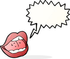 cartoon open mouth with speech bubble png