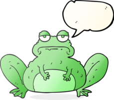 main tiré discours bulle dessin animé grenouille png