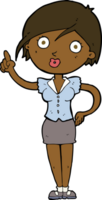 cartoon mooie vrouw met idee png