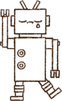 triste robot carbone disegno png