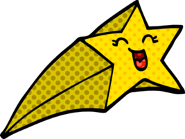 cartoon doodle shooting star png