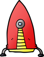 cartoon doodle space rocket png