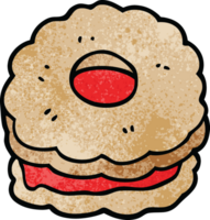 cartoon doodle jammy biscuit png