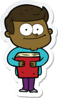 sticker van een cartoon gelukkige man png