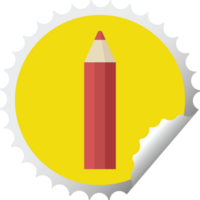 red coloring pencil graphic   illustration round sticker stamp png