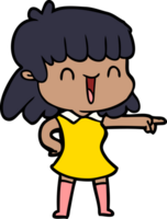 cartoon happy girl png