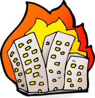 cartoon burning buildings png