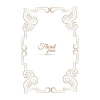 Golden Frames Decorated With Floral Elements vector