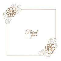 Golden Frames Decorated With Floral Elements vector