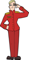 militar dos desenhos animados em uniforme de gala png