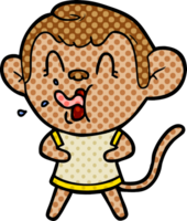 singe de dessin animé fou png