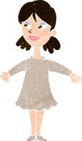 Cartoon-Frau mit offenen Armen png