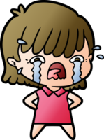 cartoon girl crying png