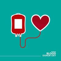 mundo sangre donante y conciencia creativo único diseño. mundo sangre donante día logo, donación concepto corazón médico signo. dar sangre a salvar vidas, donante sangre concepto ilustración antecedentes vector