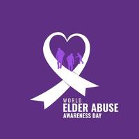 World Elder Abuse Awareness Day is observed each year on June 15 globally. The world voices its opposition to the suffering inflicted on some of our older generations, Its creative unique illustration vector