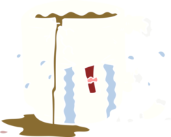 tasse cassée de dessin animé de style plat couleur png