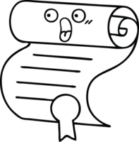 line drawing cartoon of a contract png