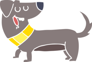 flat color style cartoon dog png