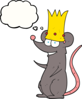 hand drawn thought bubble cartoon rat king png