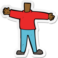 sticker of a cartoon male body png