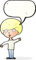 cartoon shocked boy with speech bubble png