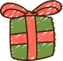 Wrapped Present Chalk Drawing png