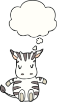 cartoon zebra with thought bubble png