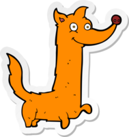 sticker of a cartoon happy dog png