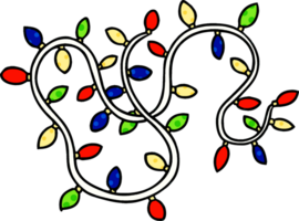 hand drawn cartoon doodle of colourful lights png