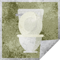 open toilet graphic   illustration square sticker png