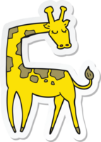 Aufkleber einer Cartoon-Giraffe png