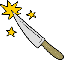 cuchillo de cocina afilado de dibujos animados png