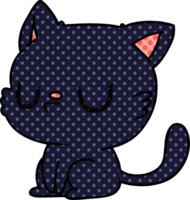 mano dibujado dibujos animados de linda kawaii gato png