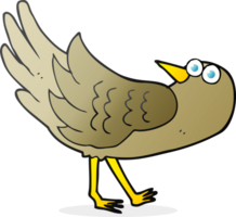 main tiré dessin animé oiseau png